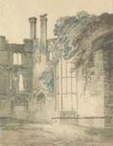 Interior Of Raglan Castle, South Wales by Joseph Mallord William Turner