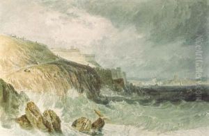 Plymouth Citadel, A Gale by Joseph Mallord William Turner