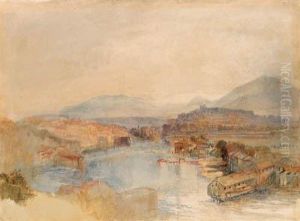 Geneva From The West, From The Junction Of The Arve And Therhone by Joseph Mallord William Turner