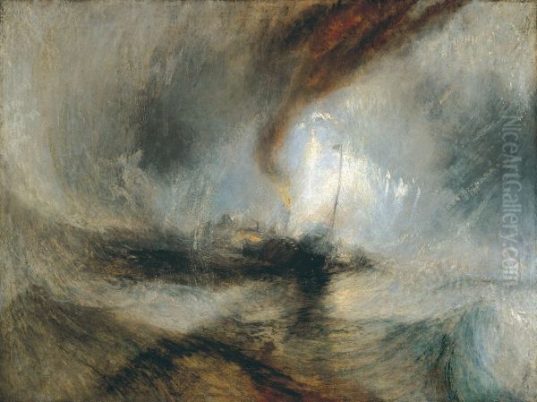 Snow Storm- Steam-Boat off a Harbour's Mouth c. 1842 by Joseph Mallord William Turner