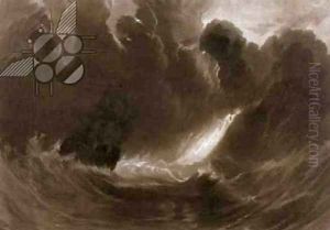 Ship in a Storm, from the Little Liber, engraved by the artist, c.1826