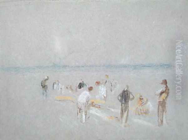 Cricket on the Goodwin Sands - view 1