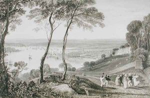 Plymouth Dock from Mount Edgecombe, from Cookes Picturesque Views of the Southern Coast of England engraved by William Bernard Cooke 1778-1855 1814-26 by Joseph Mallord William Turner