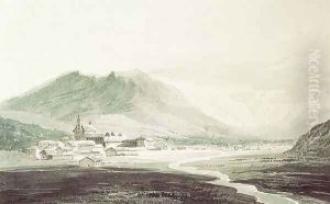 A monastery in an alpine valley by Joseph Mallord William Turner