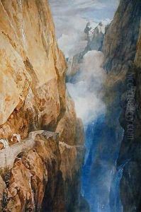 Passage of Mount St. Gotthard from the Devils Bridge, 1804 by Joseph Mallord William Turner