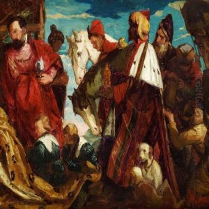 The Adoration Of The Magi, Section by Laurits Regner Tuxen