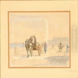 Street Life In Saintmalo In Brittan, France by Laurits Regner Tuxen