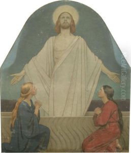 Altarpiece With Jesusand Two Women by Laurits Regner Tuxen