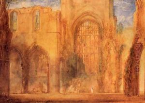Interior Of Fountains Abbey Yorkshire by Joseph Mallord William Turner