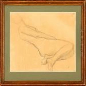 Study Of A Female Nude by Laurits Regner Tuxen
