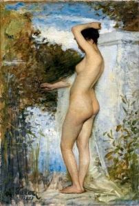 Baigneuse Dans Un Paysage by Laurits Regner Tuxen