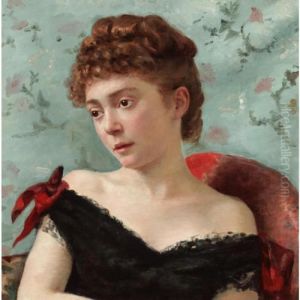 Portrait Of A Lady Said To Be Queen Alexander by Laurits Regner Tuxen