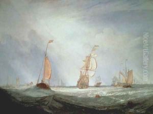 Helvoetsluys ships going out to sea, 1832 by Joseph Mallord William Turner