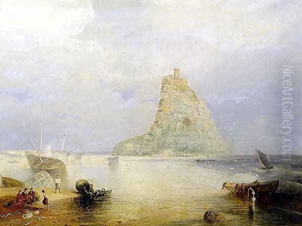 St. Michaels Mount, Cornwall, 1834 - view 1