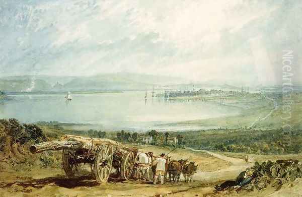 Poole, Dorset with Corfe Castle in the Distance - view 1