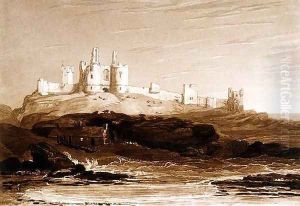 Dunstanborough Castle, from the Liber Studiorum, engraved by Charles Turner, 1808 by Joseph Mallord William Turner