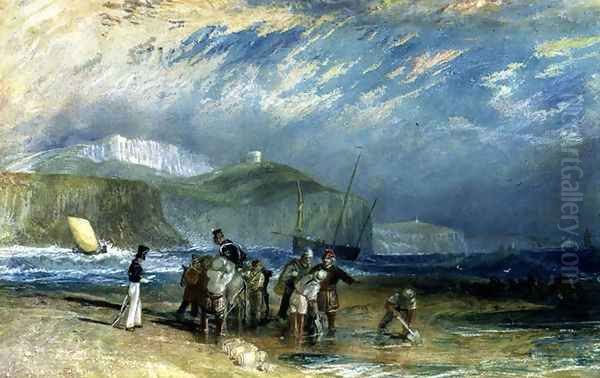 Folkestone Harbour and Coast to Devon, c.1830 - view 1