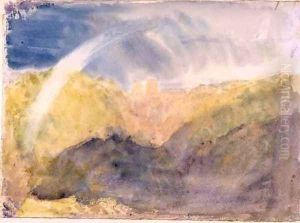 Crichton Castle Mountainous Landscape with a Rainbow c.1818