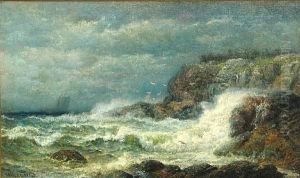 Waves Crashing Against A Rocky Coast