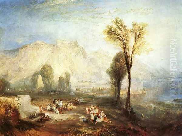 The Bright Stone of Honor (Ehrenbrietstein) and the Tomb of Marceau, from Byron's 'Childe Harold' - view 1