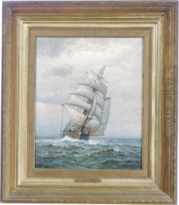 A Ship In Rough Seas by James Gale Tyler