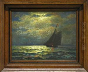 Ship In Moonlight by James Gale Tyler