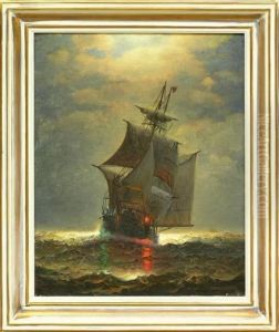 Ship Running Before The Wind by James Gale Tyler