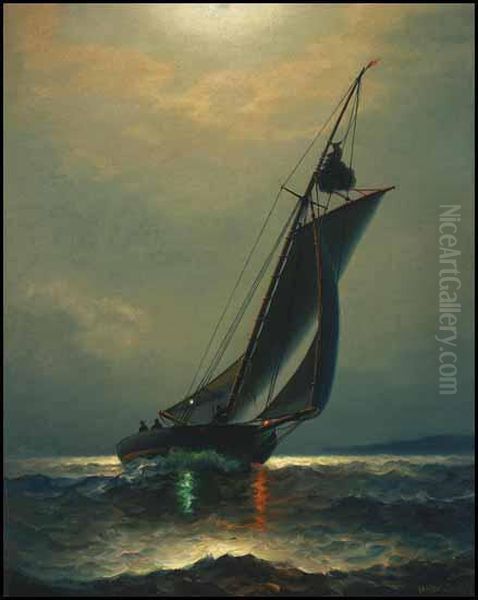Sailboat In The Evening Light - view 1