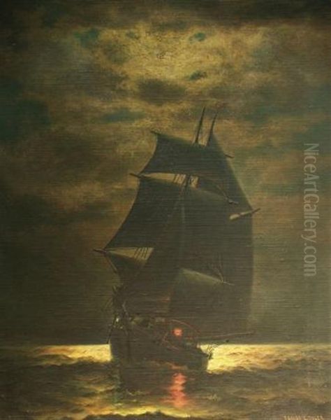 Ship In Moonlight - view 1