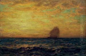 A Ship At Sunset A Ship At Sunset