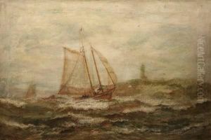 Boat Among Crashing Waves