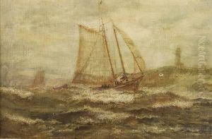 Shipping Off The Coast, Signed, "james G. Tyler" Lower Left by James Gale Tyler