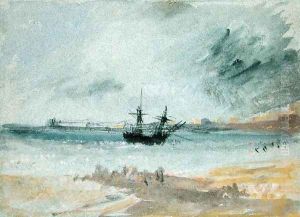 Ship Aground, Brighton, 1830