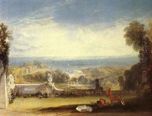 View From The Terrace Of A Villa At Niton Isle Of Wight From Sketches By A Lady