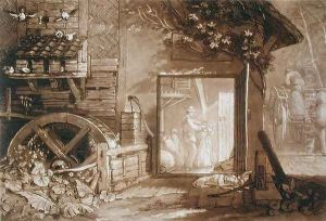 Penbury Mill, Kent, engraved by Charles Turner 1773-1857 published 1808 by Joseph Mallord William Turner