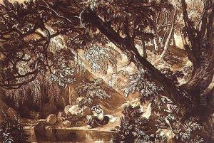 Aesacus and Hesperie, from the Liber Studiorum, engraved by the artist, 181 by Joseph Mallord William Turner