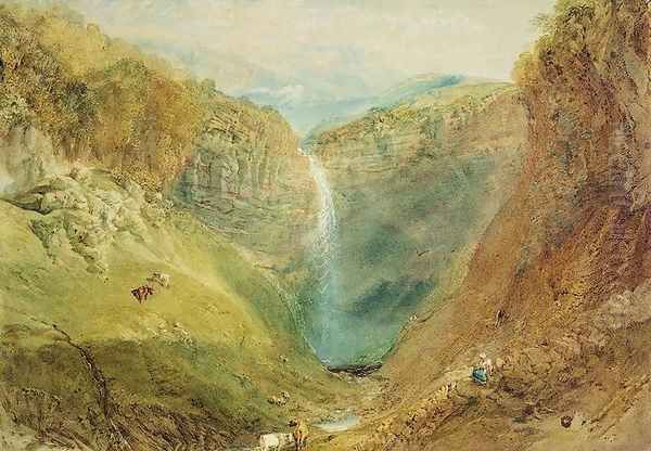 Hardraw Fall, Yorkshire, c.1820 - view 1