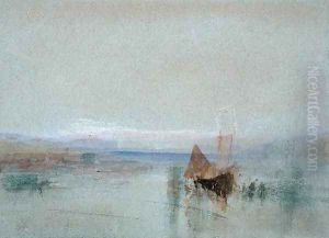 Fishing Boats Becalmed off Le Havre by Joseph Mallord William Turner