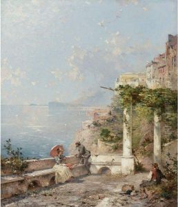 Sorrento, On The Bay Of Naples by Franz Richard Unterberger