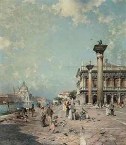 Piazza San Marco, Venice by Franz Richard Unterberger