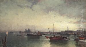 Bacino Di San Marco, Venice by Franz Richard Unterberger