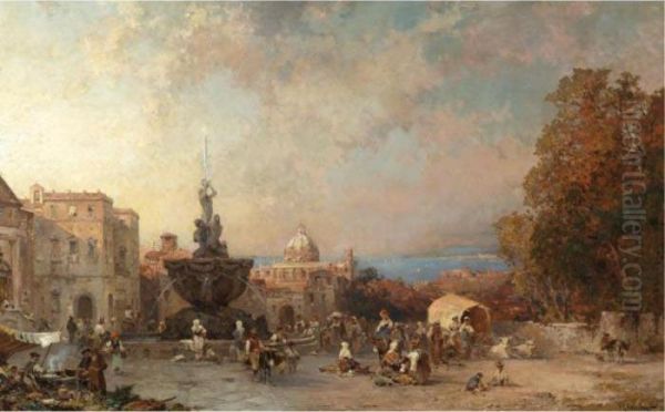 A Market In Naples - view 1