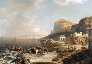 Zicht Op Capri En De Baai Van Napels