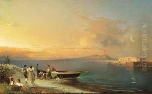 Veduta Del Vesuvio by Franz Richard Unterberger