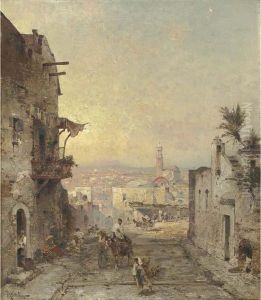 View Of Syracuse, Sicily by Franz Richard Unterberger