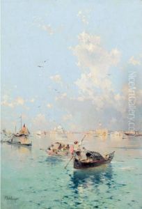 View Towards Venice by Franz Richard Unterberger