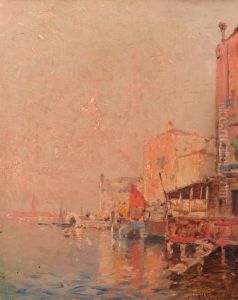 A Quay In Venice - A Study