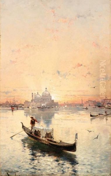 A Gondola Ride With Santa Maria Della Salute In The Distance - view 1