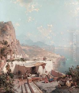 Amalfi, Golfe De Salerne by Franz Richard Unterberger