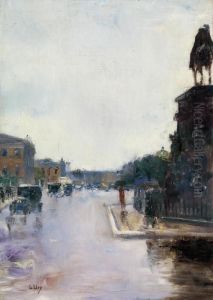 Unter Den Linden Mit Blick Auf Die Universitat (und Das Reiterstandbild Friedrichs Ii)